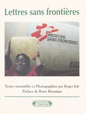 cover image of Lettres sans frontières